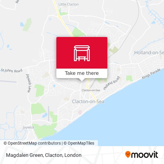 Magdalen Green, Clacton map