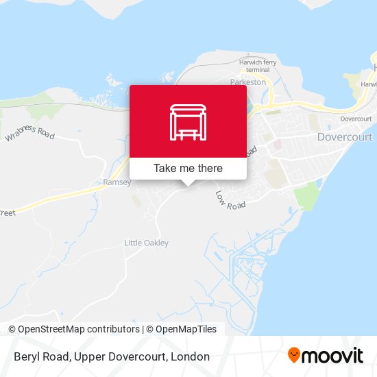 Beryl Road, Upper Dovercourt map