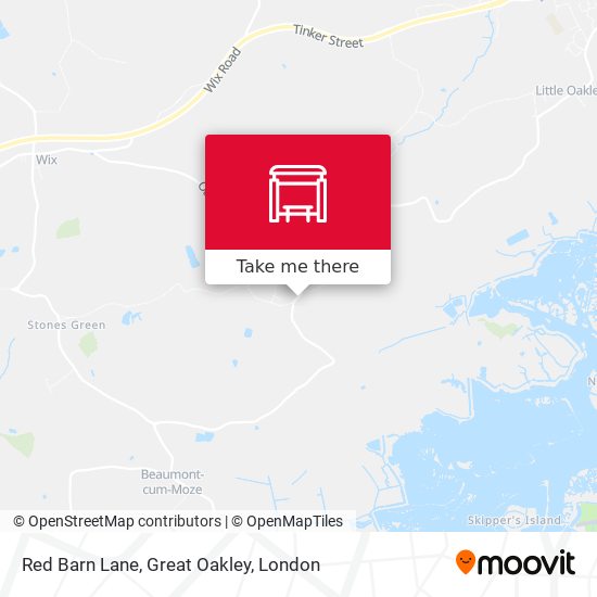 Red Barn Lane, Great Oakley map