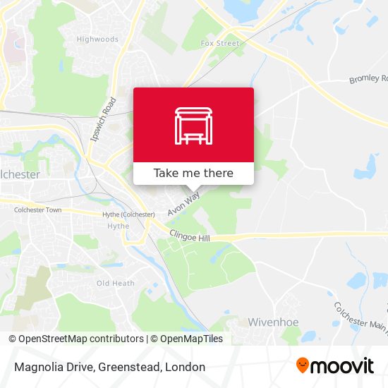 Magnolia Drive, Greenstead map