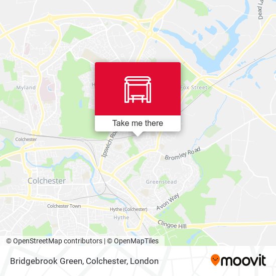 Bridgebrook Green, Colchester map