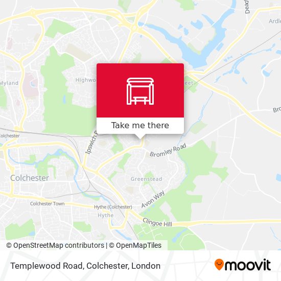 Templewood Road, Colchester map