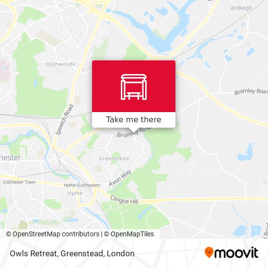 Owls Retreat, Greenstead map