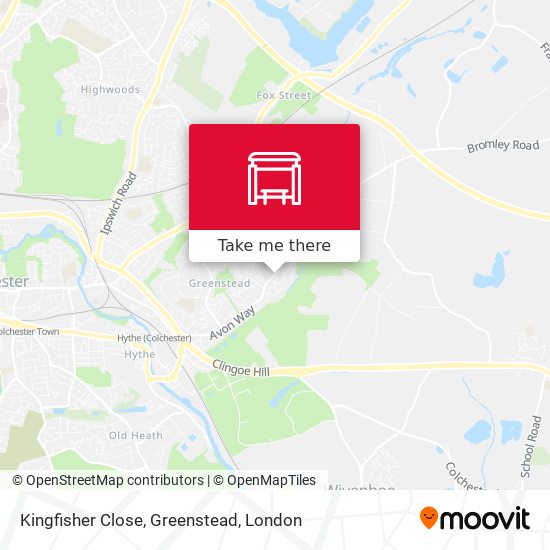 Kingfisher Close, Greenstead map