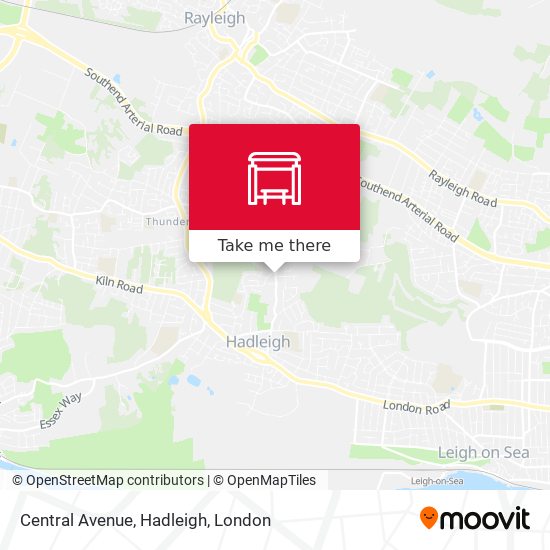 Central Avenue, Hadleigh map