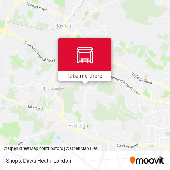 Shops, Daws Heath map