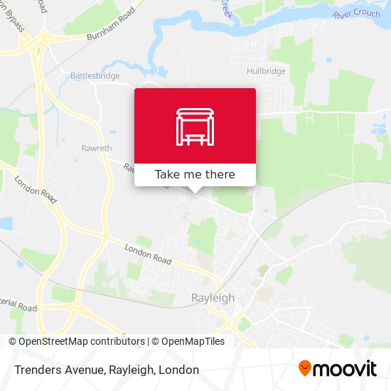 Trenders Avenue, Rayleigh map