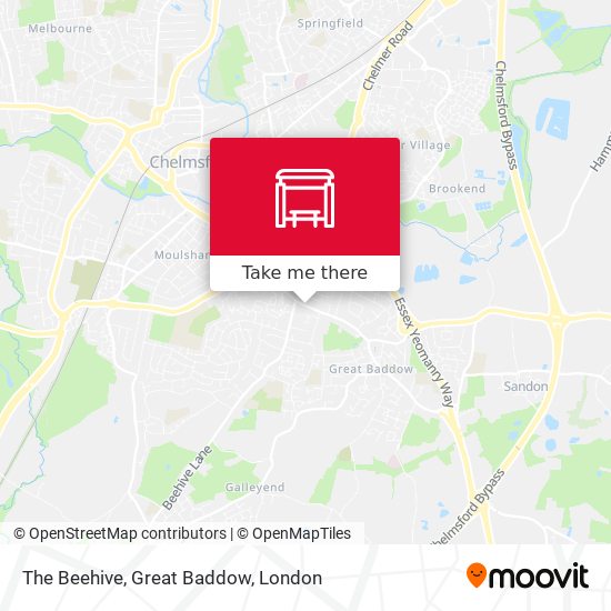 The Beehive, Great Baddow map
