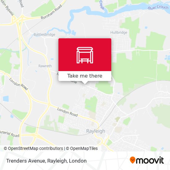 Trenders Avenue, Rayleigh map