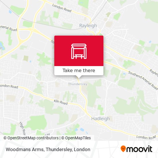 Woodmans Arms, Thundersley map