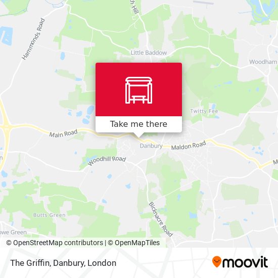 The Griffin, Danbury map