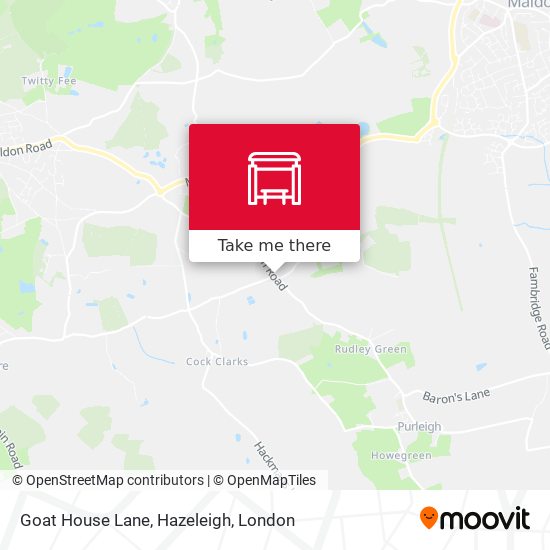 Goat House Lane, Hazeleigh map