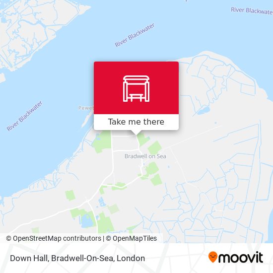 Down Hall, Bradwell-On-Sea map