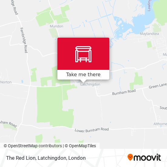The Red Lion, Latchingdon map