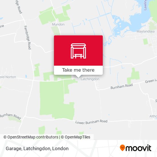 Garage, Latchingdon map