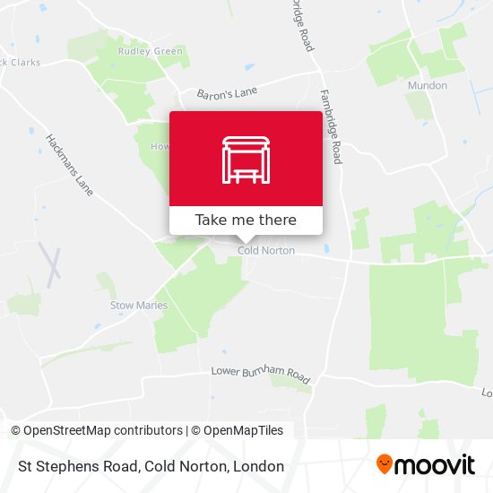 St Stephens Road, Cold Norton map