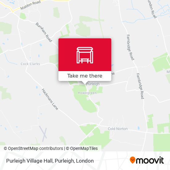 Purleigh Village Hall, Purleigh map