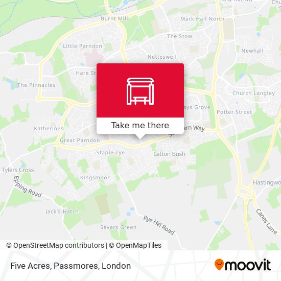 Five Acres, Passmores map