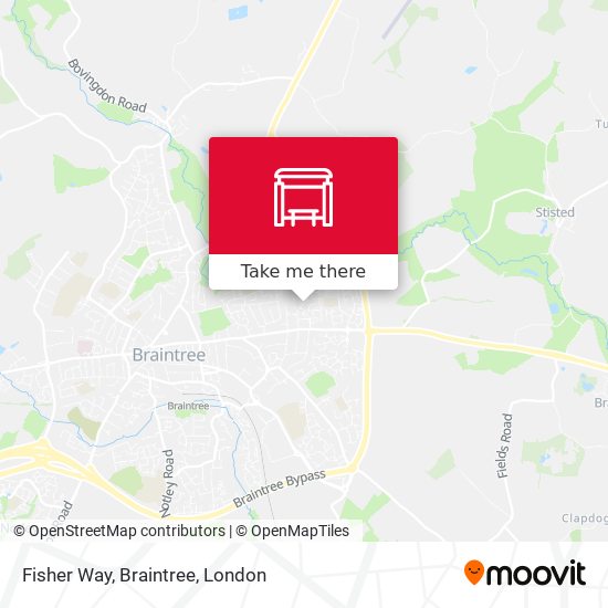 Fisher Way, Braintree map