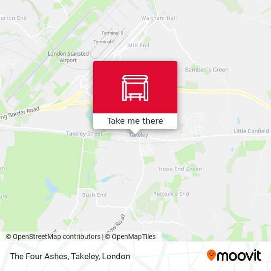 The Four Ashes, Takeley map