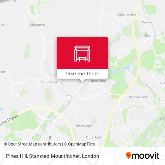 Pines Hill, Stansted Mountfitchet map