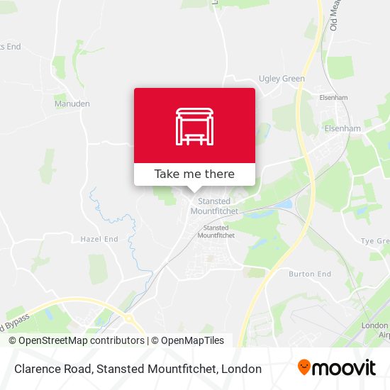 Clarence Road, Stansted Mountfitchet map