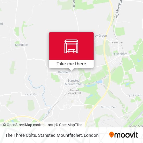 The Three Colts, Stansted Mountfitchet map
