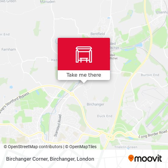 Birchanger Corner, Birchanger map