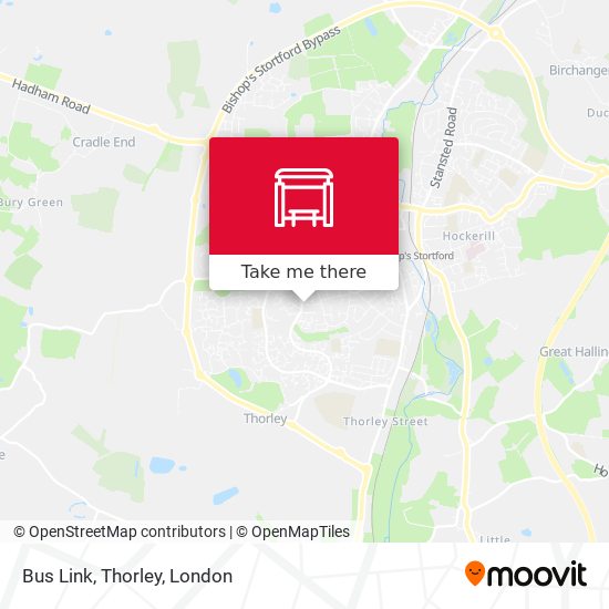 Bus Link, Thorley map
