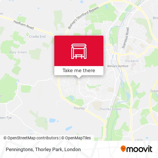 Penningtons, Thorley Park map