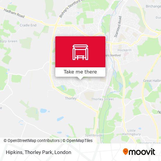 Hipkins, Thorley Park map