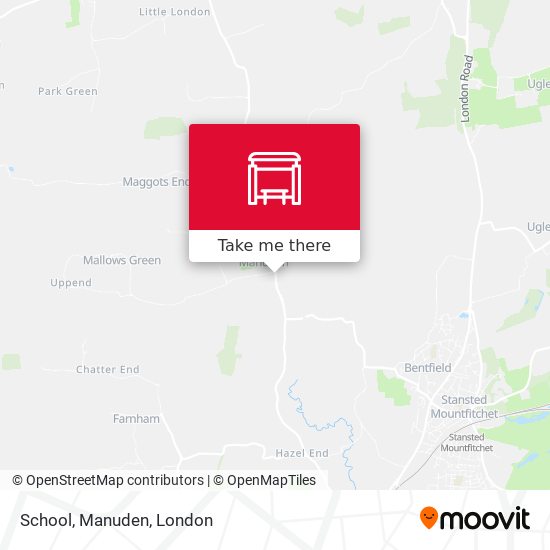 School, Manuden map