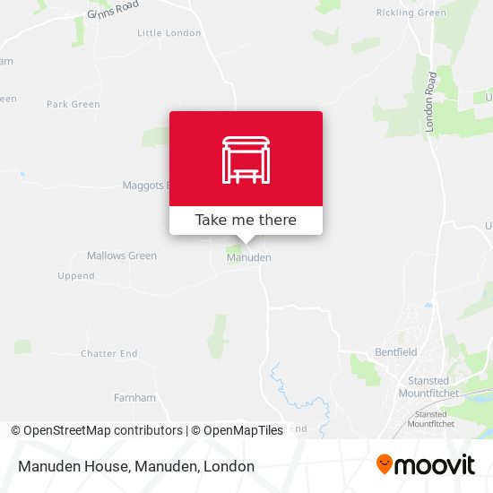 Manuden House, Manuden map
