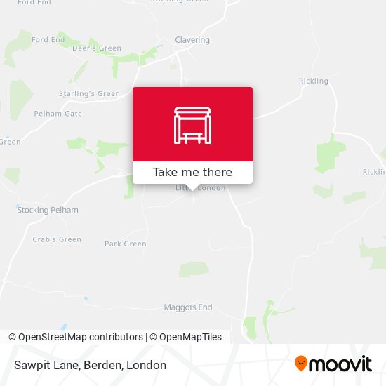 Sawpit Lane, Berden map