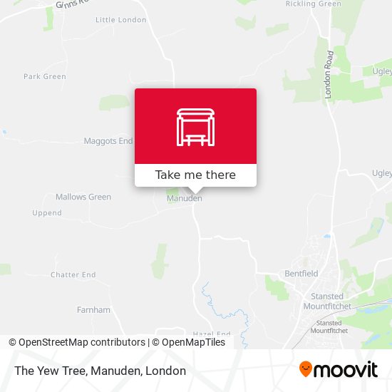 The Yew Tree, Manuden map