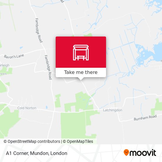 A1 Corner, Mundon map