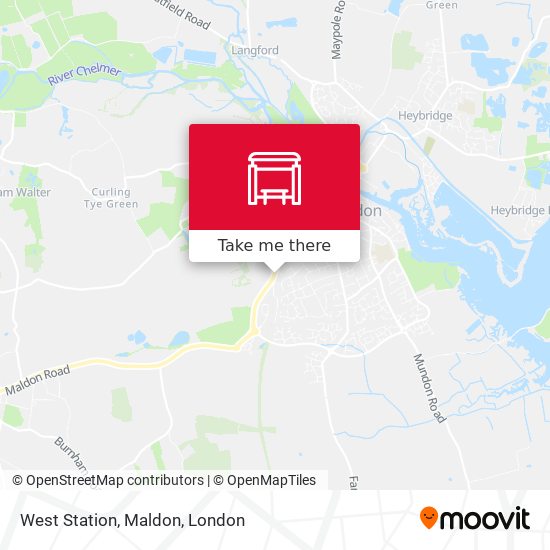 West Station, Maldon map