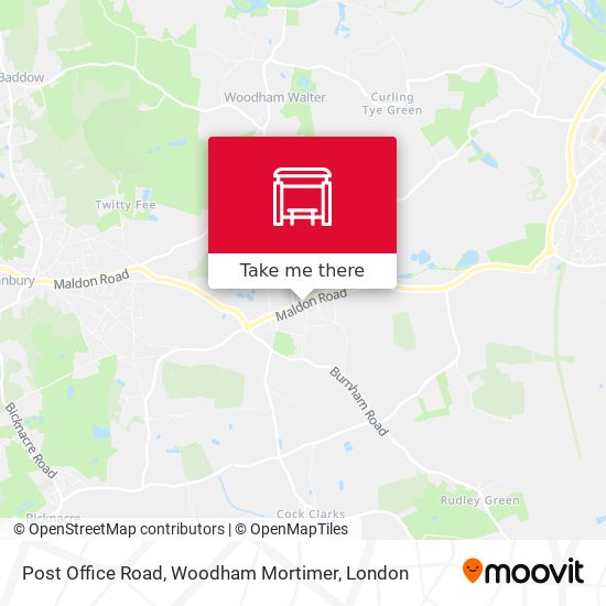 Post Office Road, Woodham Mortimer map