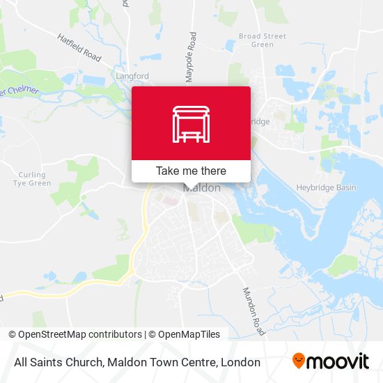 All Saints Church, Maldon Town Centre map