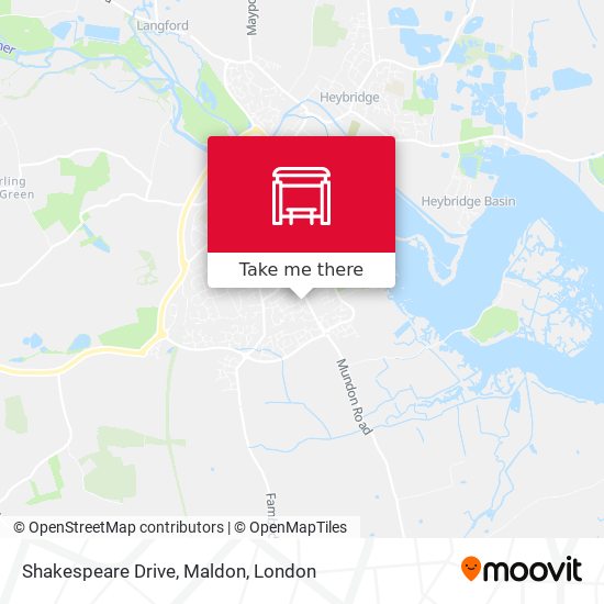 Shakespeare Drive, Maldon map