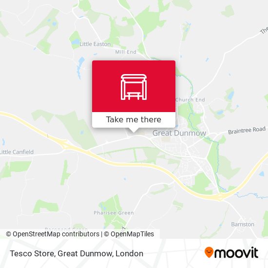 Tesco Store, Great Dunmow map