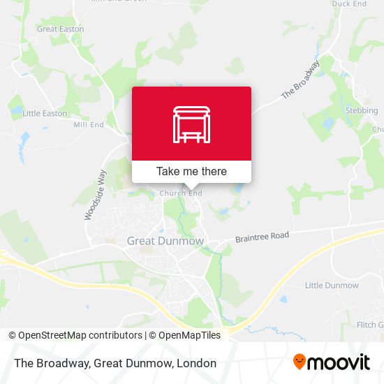 The Broadway, Great Dunmow map