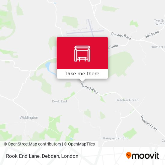 Rook End Lane, Debden map