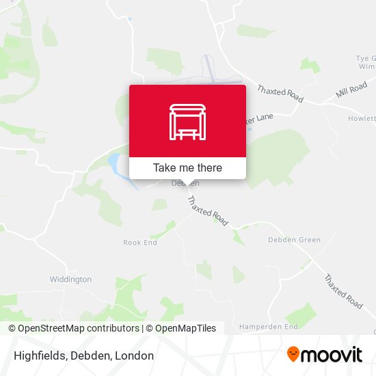 Highfields, Debden map