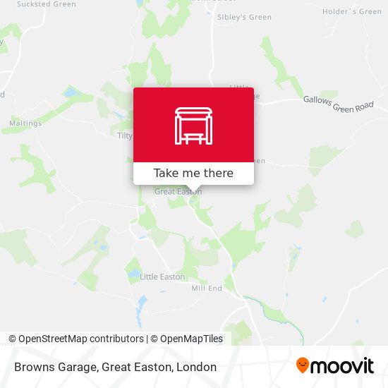 Browns Garage, Great Easton map