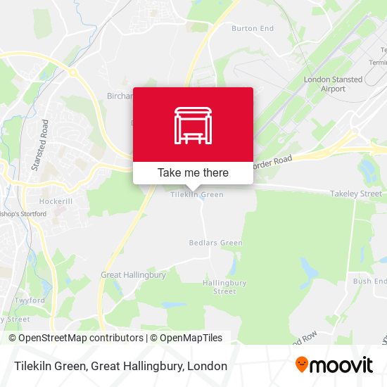 Tilekiln Green, Great Hallingbury map