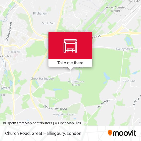 Church Road, Great Hallingbury map