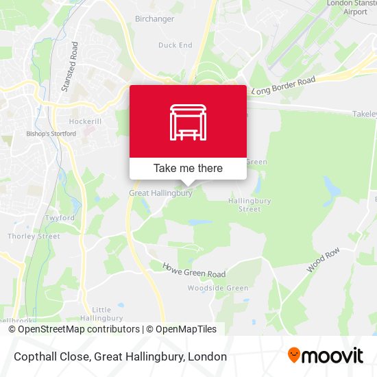 Copthall Close, Great Hallingbury map