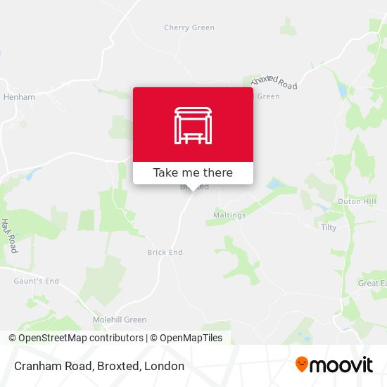 Cranham Road, Broxted map