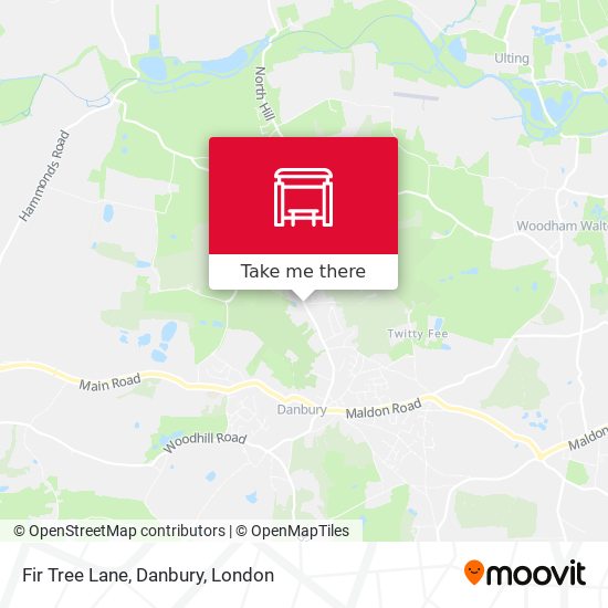 Fir Tree Lane, Danbury map